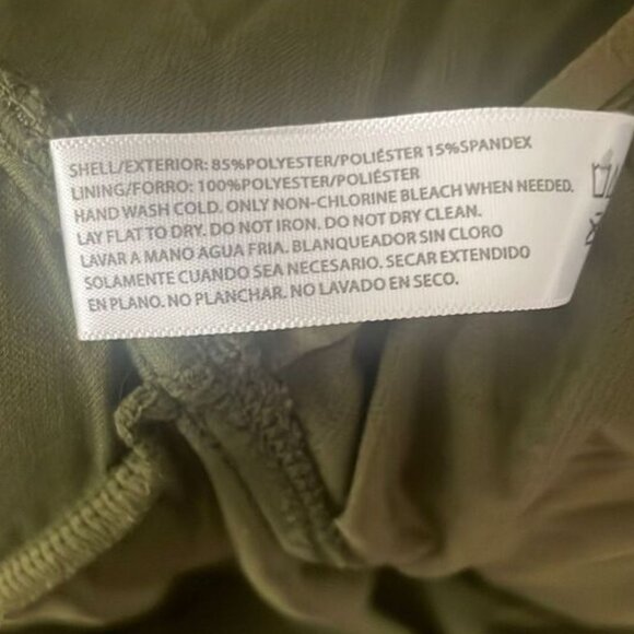 Playa Swim Olive Green Ruffled One Shoulder One Piece Swimsuit sz XL (16) - Picture 6 of 9